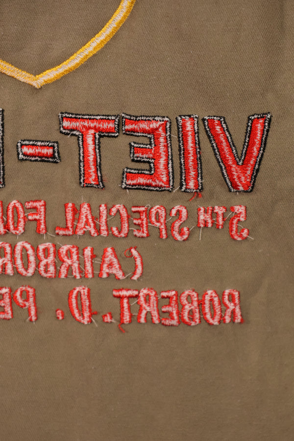 【限定生産品】レプリカ　沖縄 Mugi's 刺繍　MILITARIA 1911 シルバータイガー  USカットシャツ　ツアージャケット