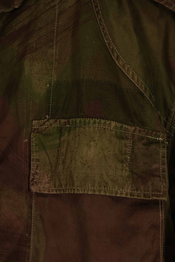 実物　1961年製　ARVN Windproof 迷彩　シャツ　薄手生地　ボタン欠損あり　レア品