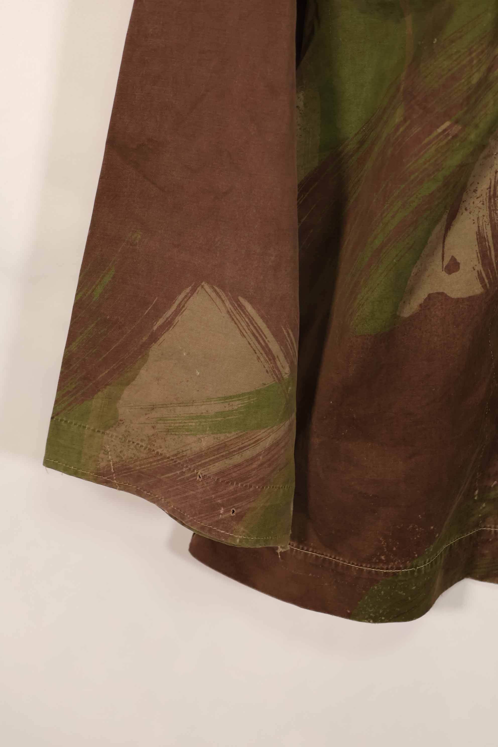 実物　1961年製　ARVN Windproof 迷彩　シャツ　薄手生地　ボタン欠損あり　レア品