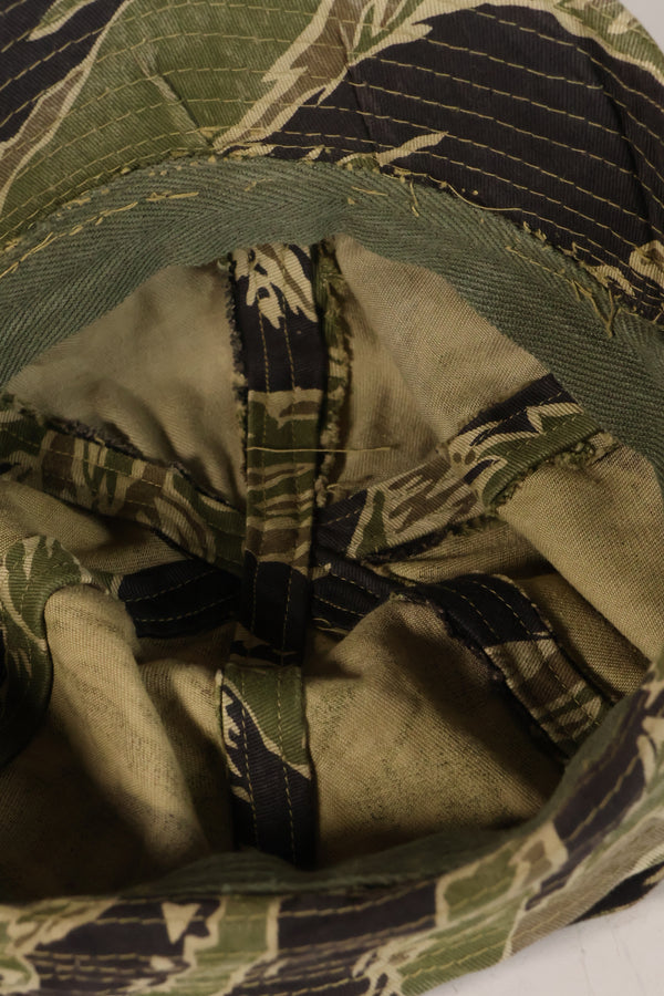 1960年代　沖縄タイガーパターン　ローカルメイド　フィッシングハット　中古品