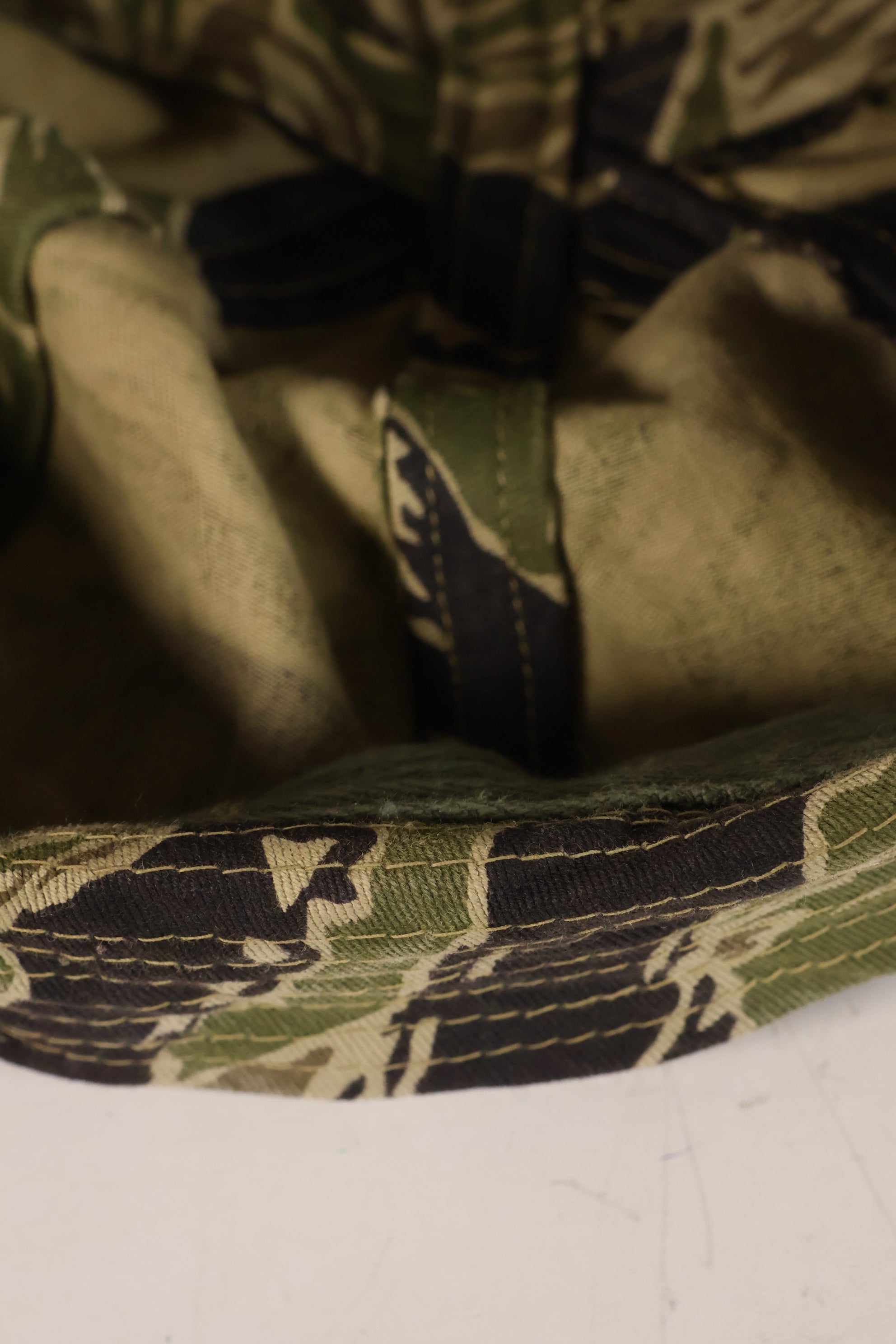 1960年代　沖縄タイガーパターン　ローカルメイド　フィッシングハット　中古品