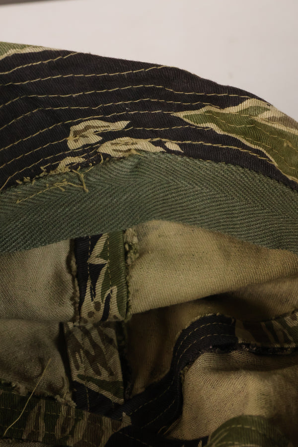 1960年代　沖縄タイガーパターン　ローカルメイド　フィッシングハット　中古品