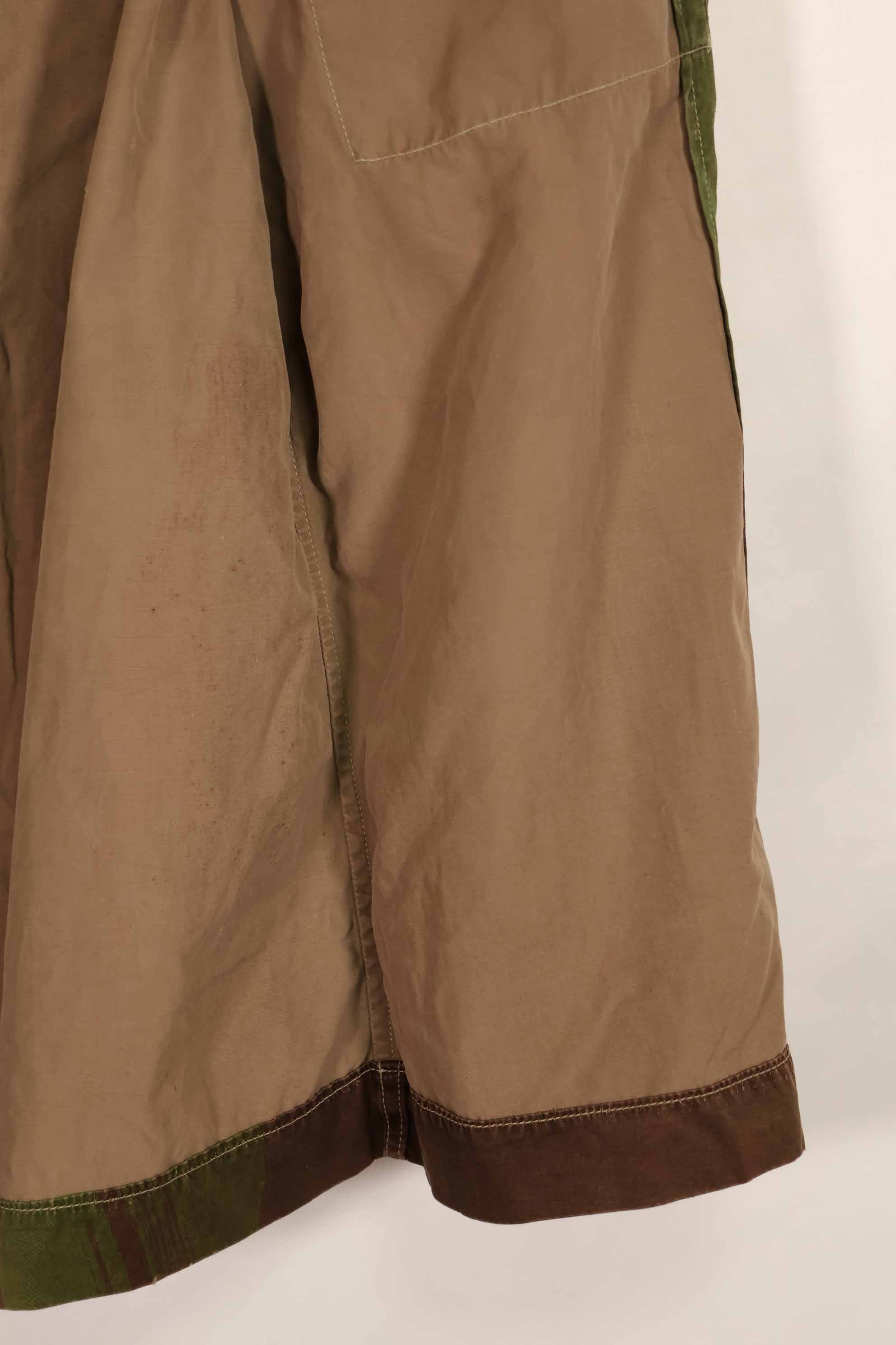 実物　1961年製　ARVN Windproof 迷彩　シャツ　薄手生地　ボタン欠損あり　レア品