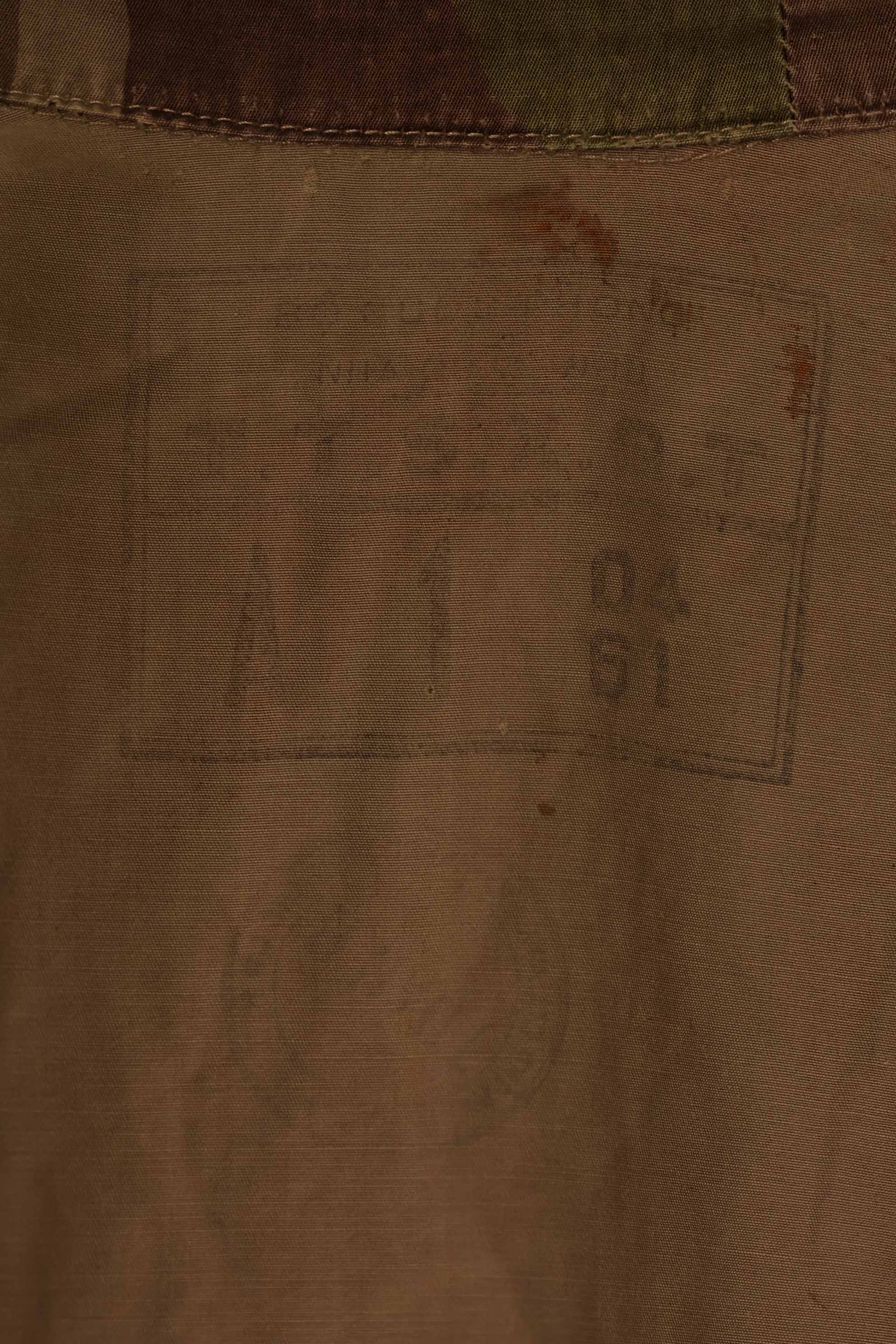 実物　1961年製　ARVN Windproof 迷彩　シャツ　薄手生地　ボタン欠損あり　レア品