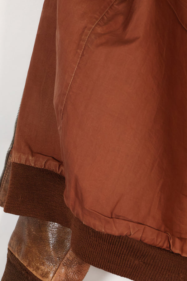 1940年代　サイズ 40　アメリカ陸軍航空隊 USAAF　A-2　フライトジャケット　スクアドロンパッチ付き　中古品