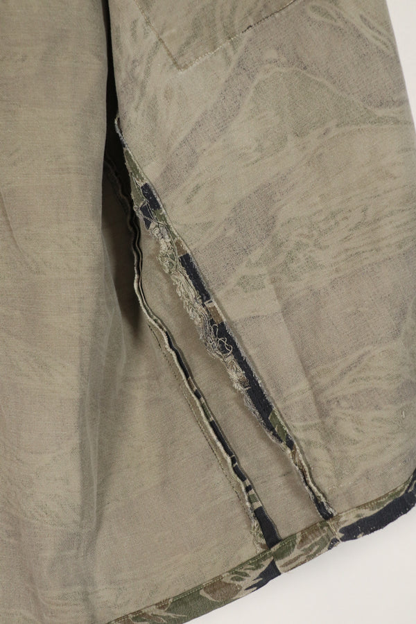 実物　シルバータイガーストライプ　タイガーストライプ  シャツ　中古品　退色あり