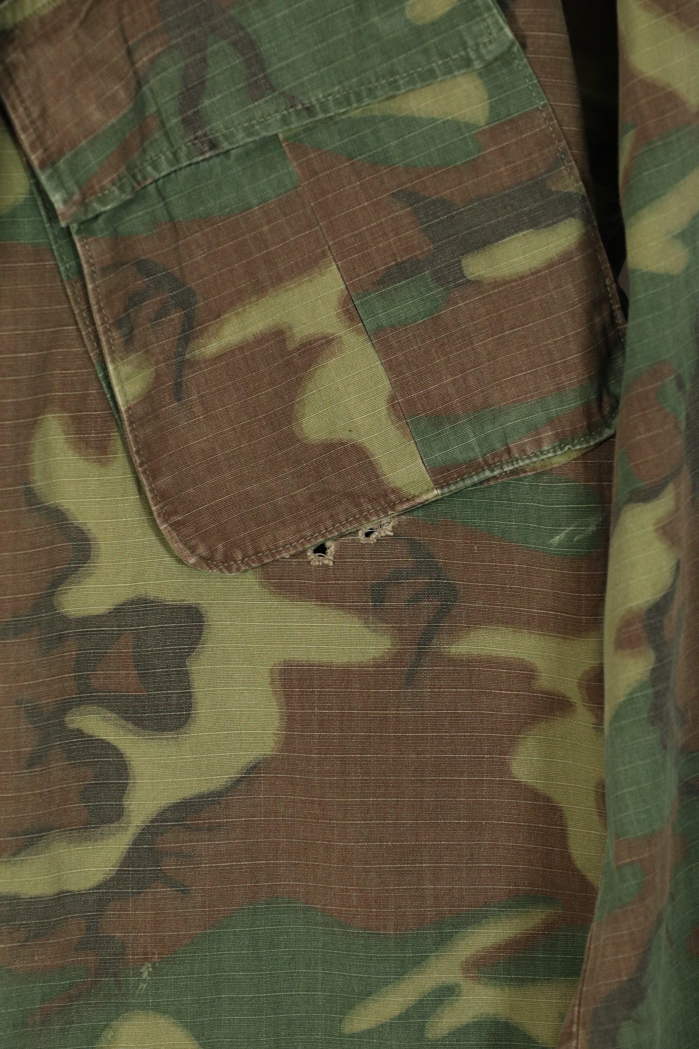 実物　1969年製　リップストップ　ERDL ジャングルファティーグ　ジャケット　中古品　S-R