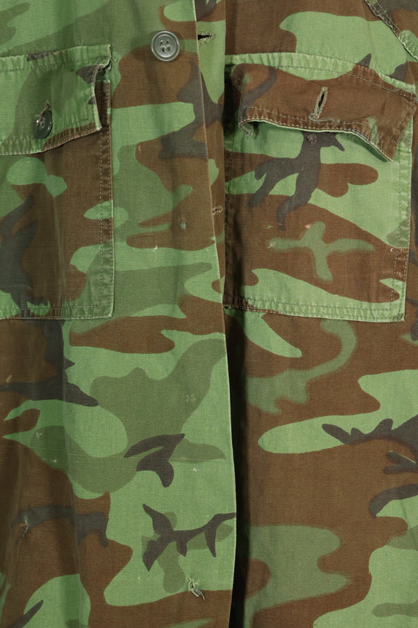 1960年代　ポップリン製　ARVN リーフ迷彩　シャツ　薄手生地　レア品　中古品