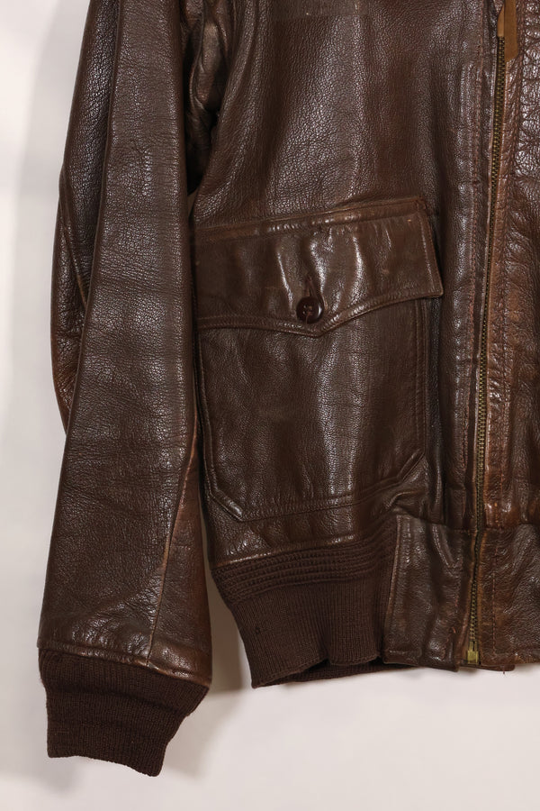 1943年〜45年頃　アメリカ海軍　AN-J-3a　フライトジャケット　レア品　状態良い　中古品