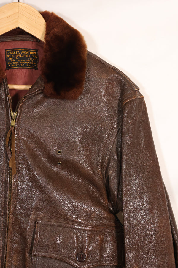 1943年〜45年頃　アメリカ海軍　AN-J-3a　フライトジャケット　レア品　状態良い　中古品
