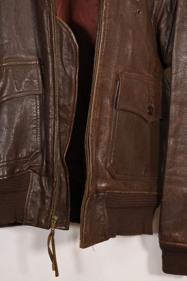 1943年〜45年頃　アメリカ海軍　AN-J-3a　フライトジャケット　レア品　状態良い　中古品