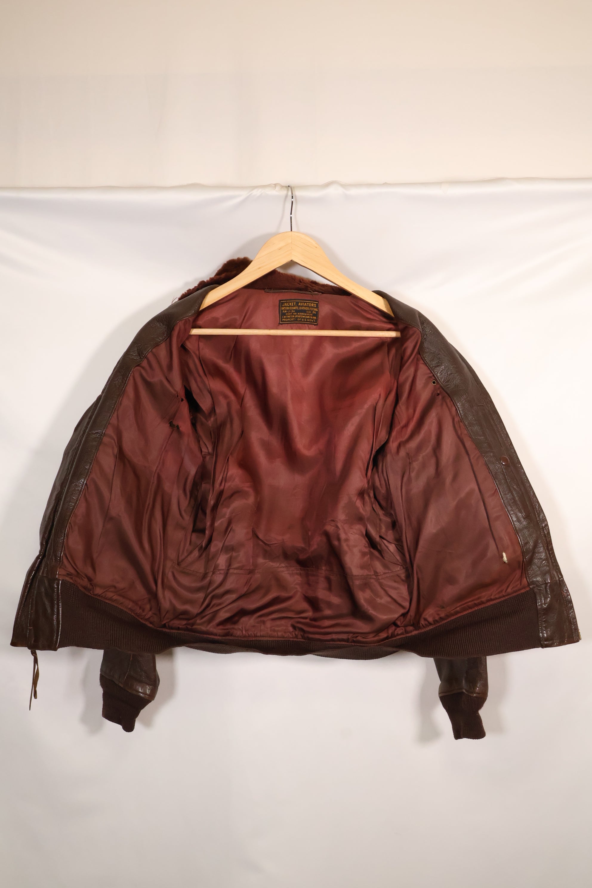 1943年〜45年頃　アメリカ海軍　AN-J-3a　フライトジャケット　レア品　状態良い　中古品