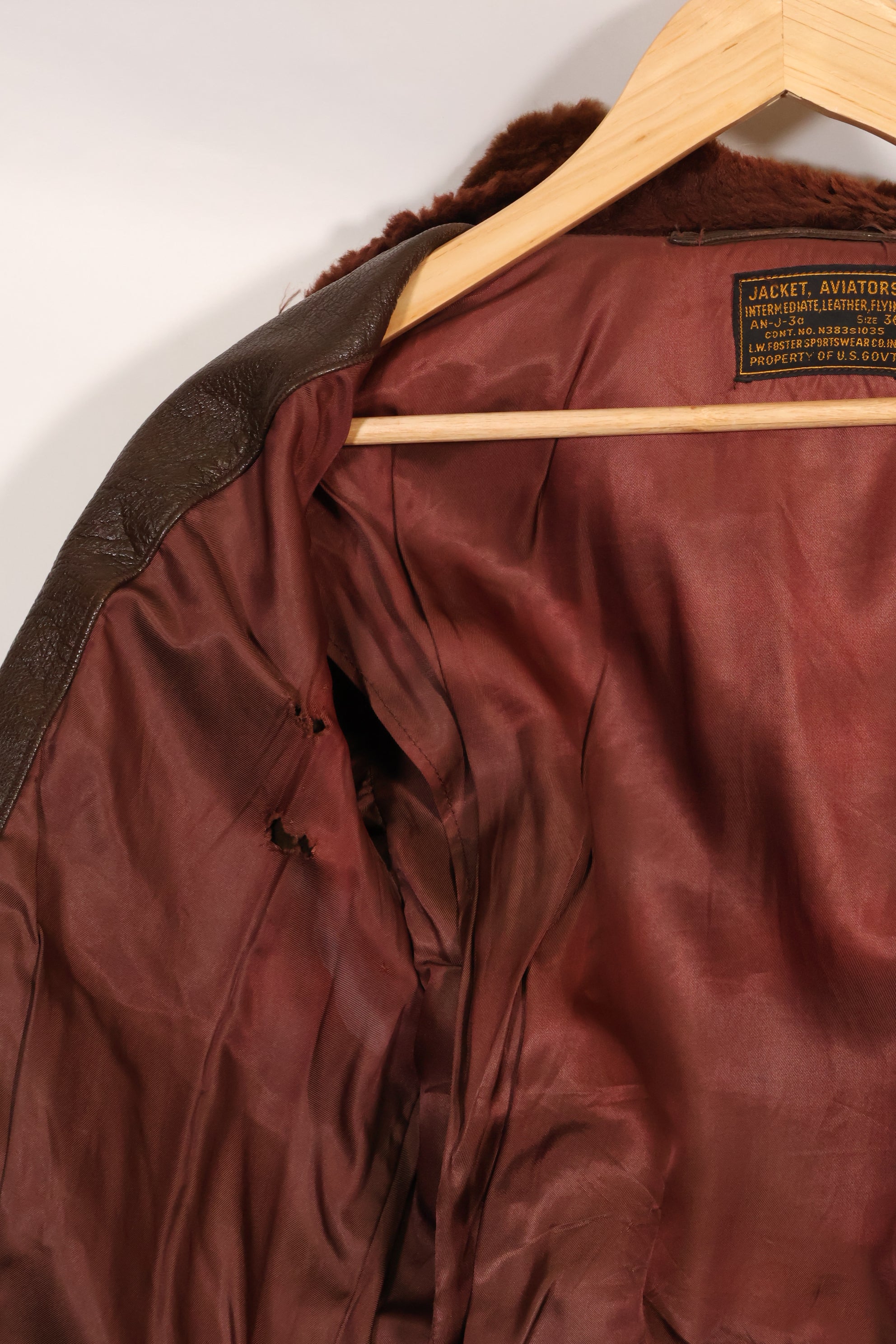 1943年〜45年頃　アメリカ海軍　AN-J-3a　フライトジャケット　レア品　状態良い　中古品