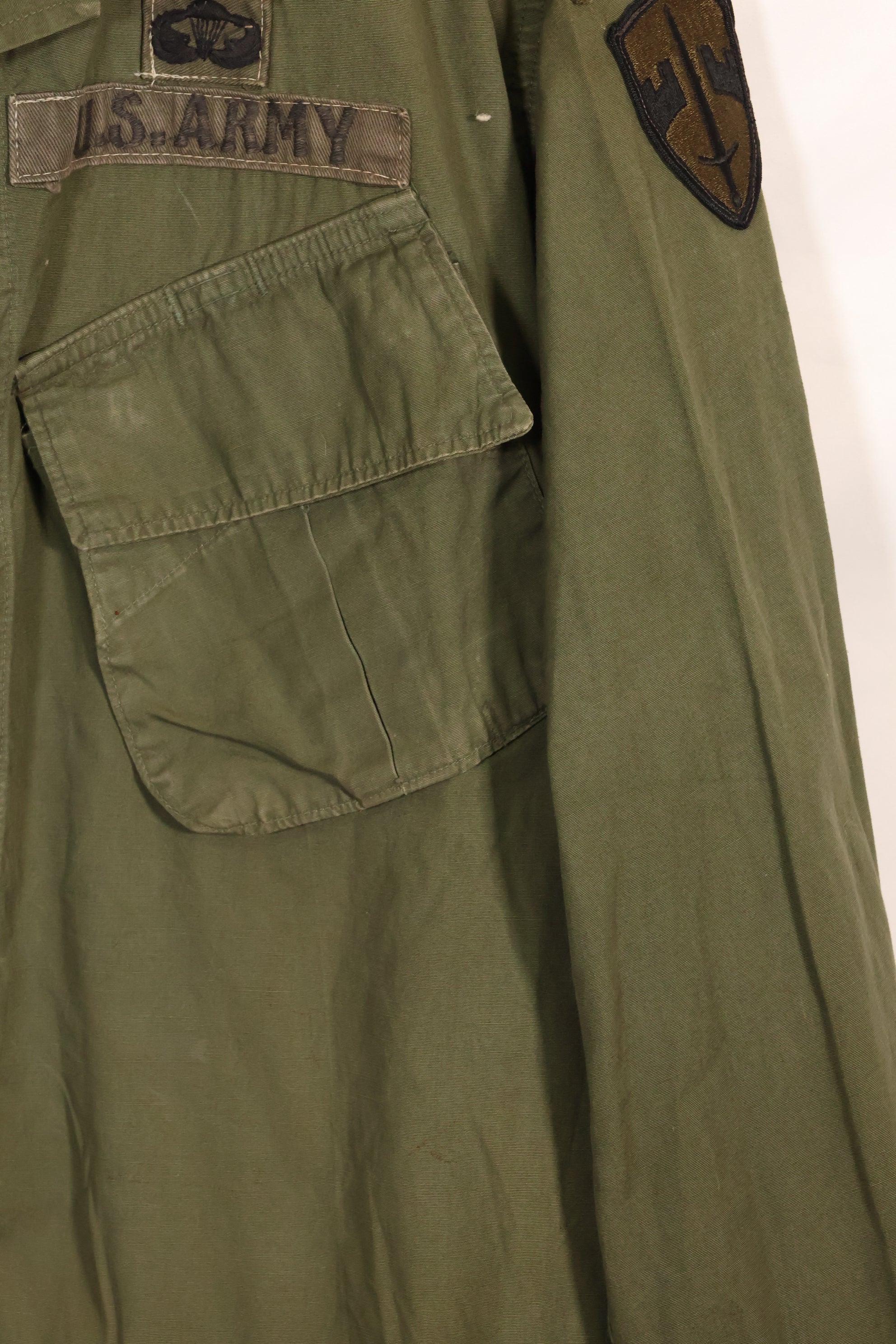 1965年頃 M-R　2nd Model ジャングルファティーグ ジャケット　初付 パッチ付　有名師団　中古品