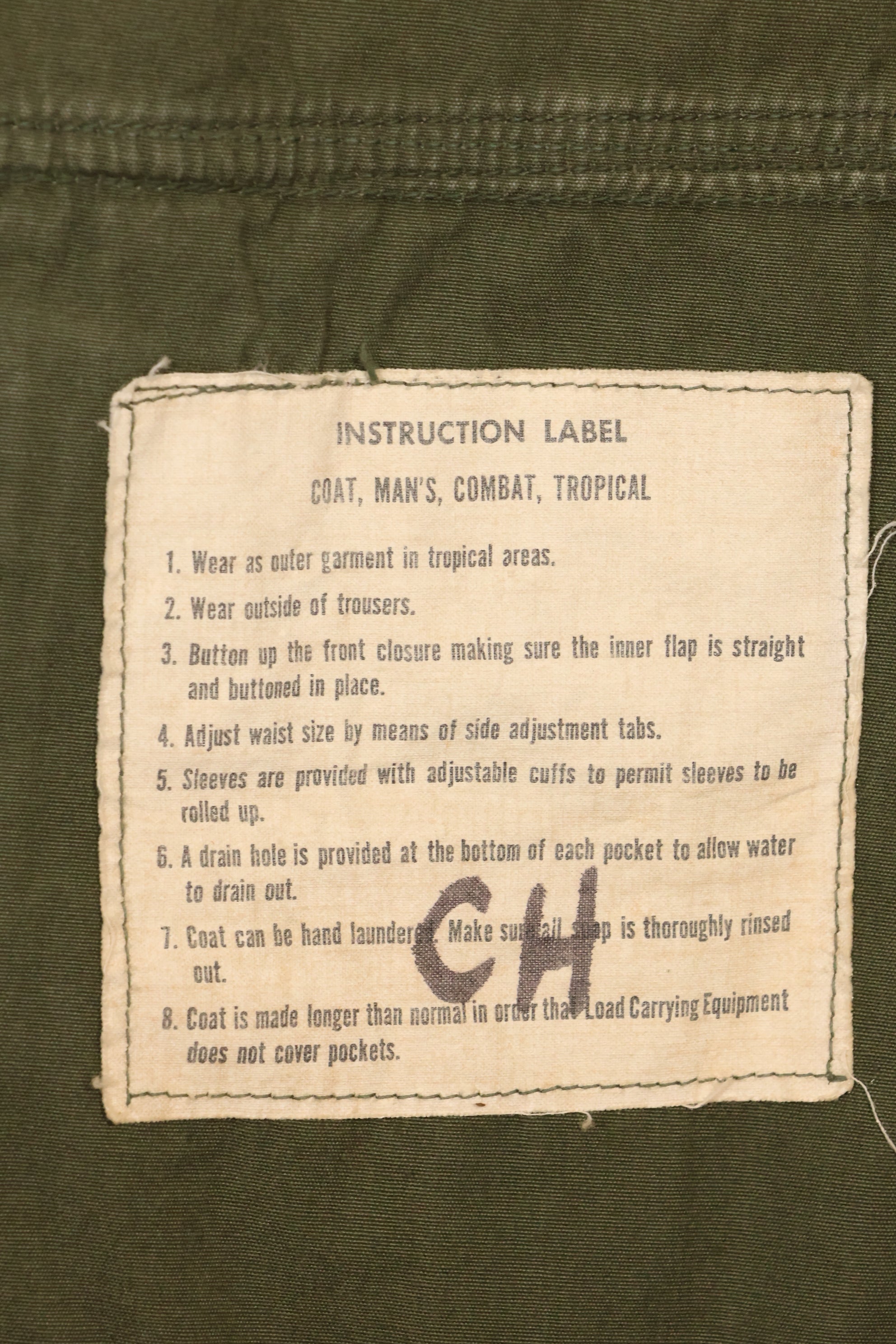 1965年頃 M-R　2nd Model ジャングルファティーグ ジャケット　初付 パッチ付　有名師団　中古品