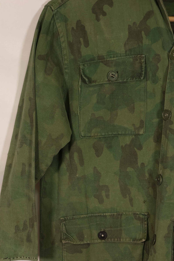 実物　1960年代　ARVN　ローカルメイド迷彩　シャツ　摩耗あり　中古品