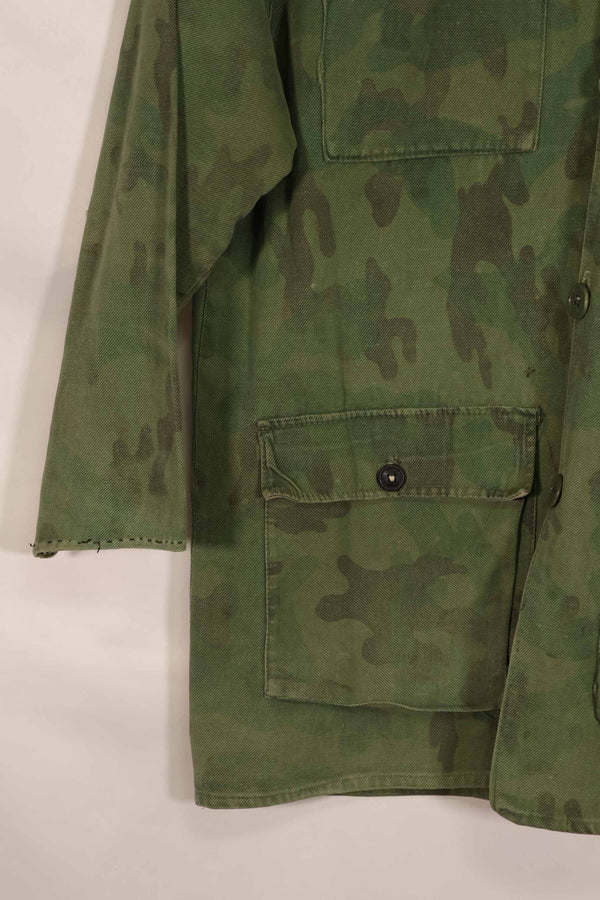 実物　1960年代　ARVN　ローカルメイド迷彩　シャツ　摩耗あり　中古品
