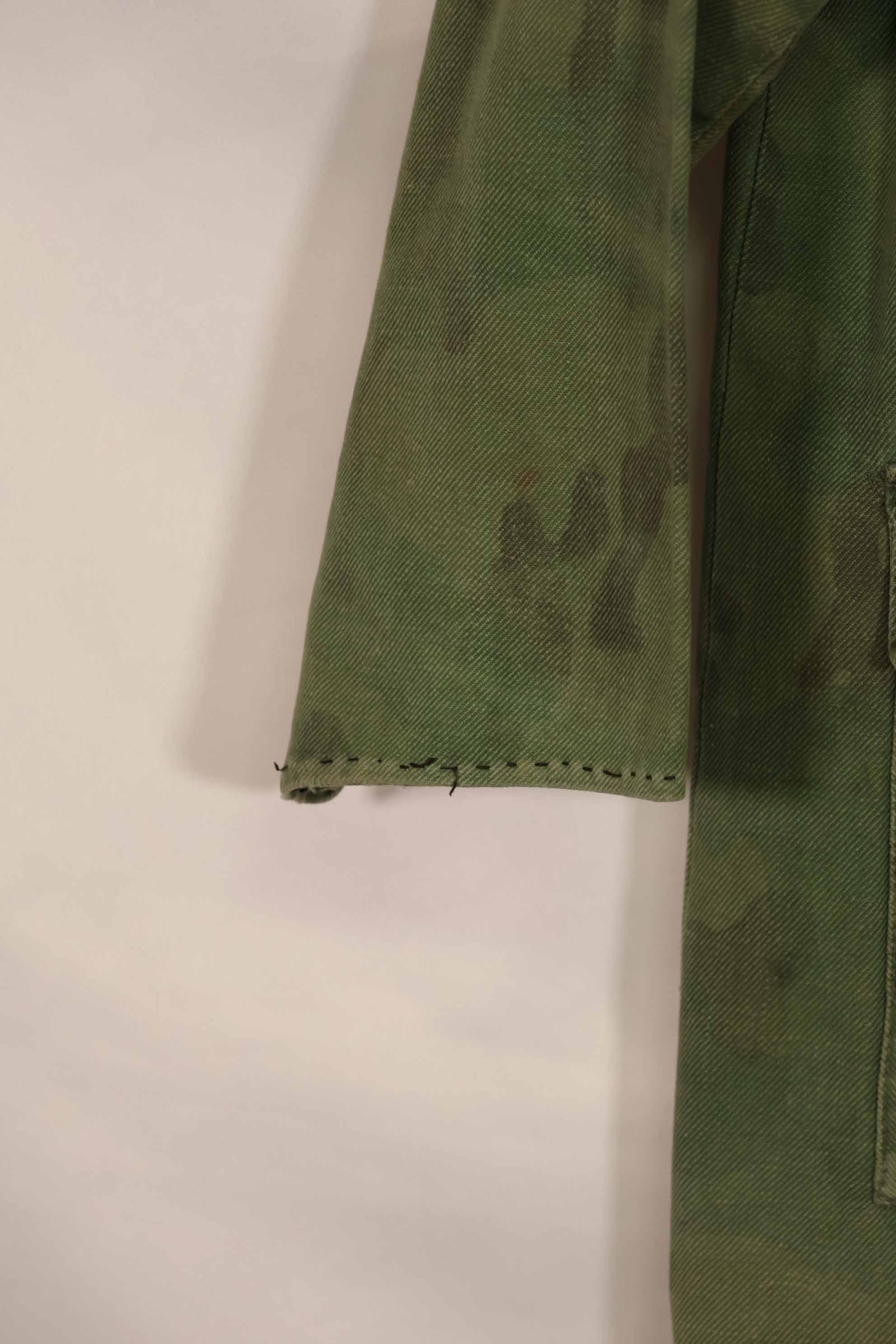 実物　1960年代　ARVN　ローカルメイド迷彩　シャツ　摩耗あり　中古品