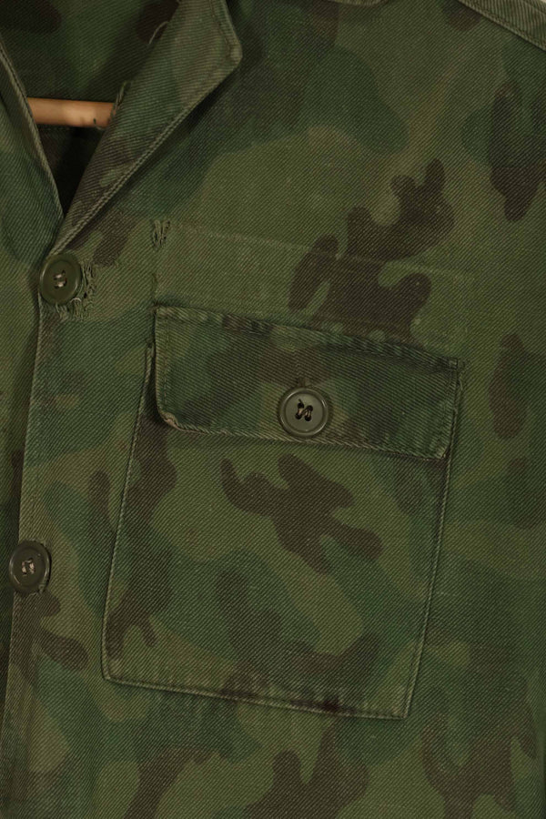 実物　1960年代　ARVN　ローカルメイド迷彩　シャツ　摩耗あり　中古品