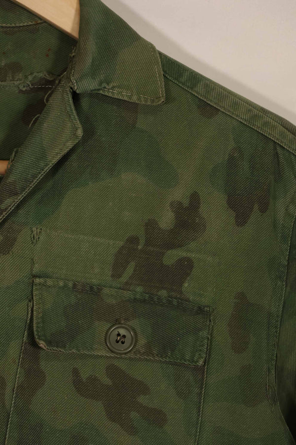 実物　1960年代　ARVN　ローカルメイド迷彩　シャツ　摩耗あり　中古品