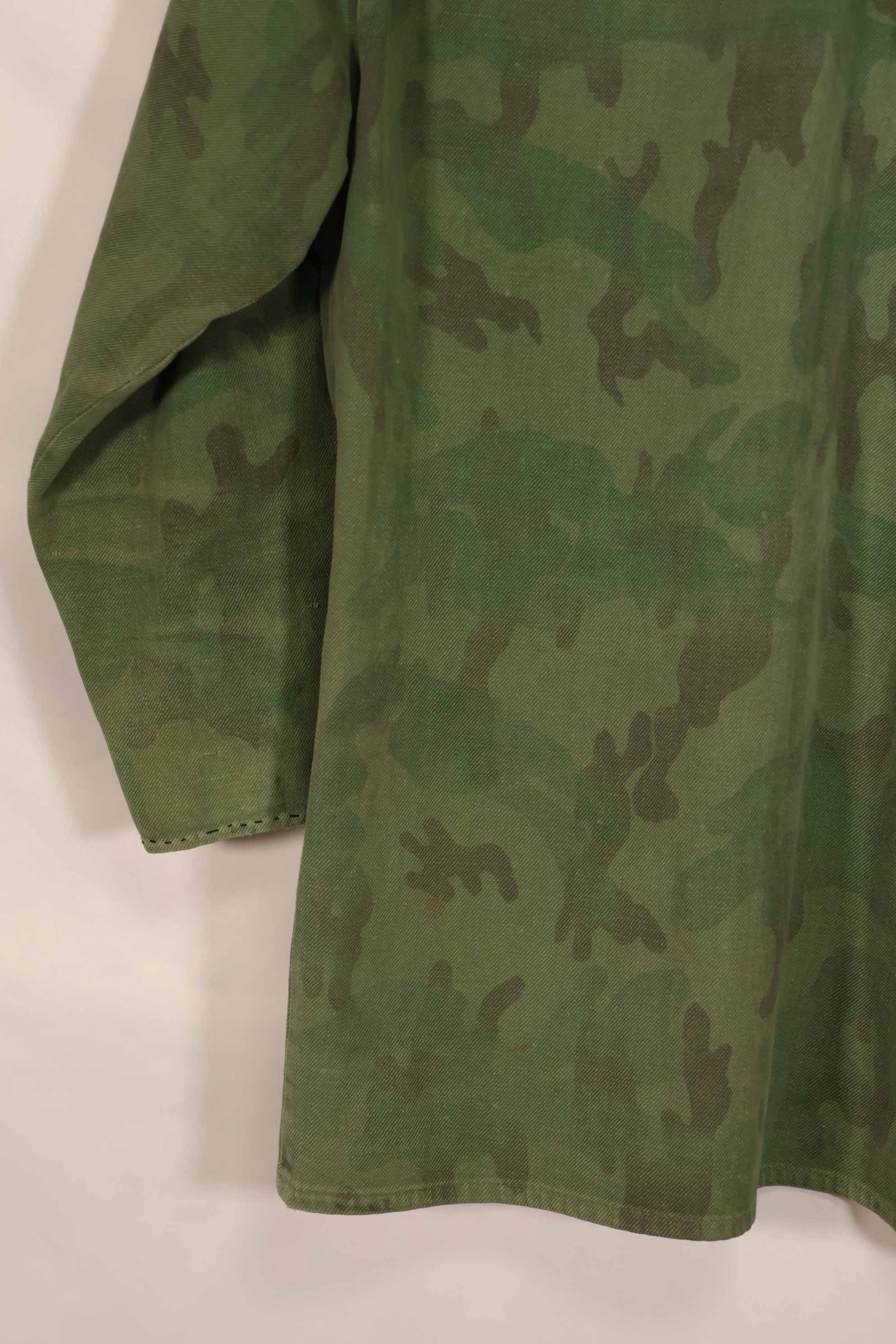 実物　1960年代　ARVN　ローカルメイド迷彩　シャツ　摩耗あり　中古品