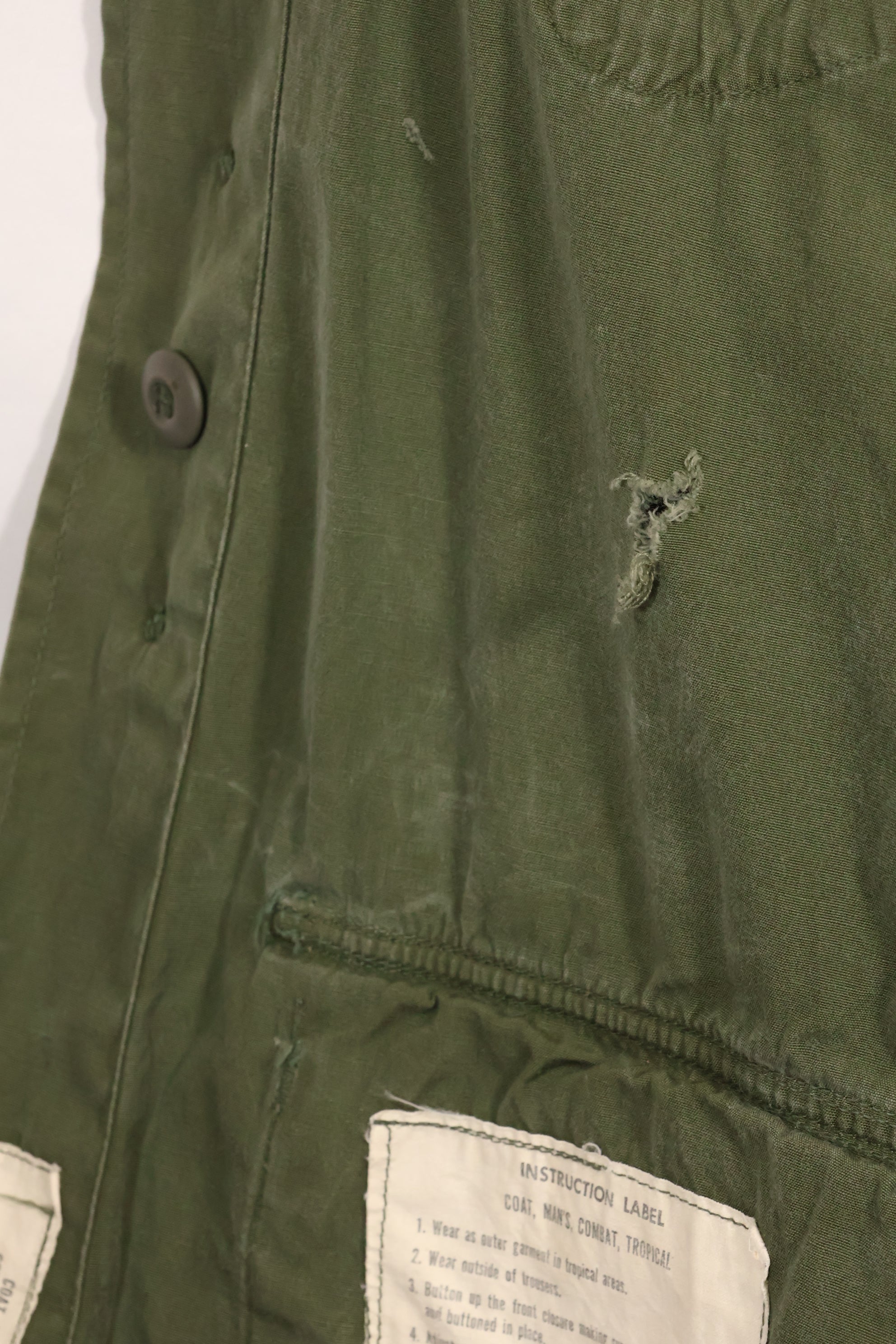 推定1965年頃　S-R　2nd Model ジャングルファティーグ ジャケット　穴あり　中古品