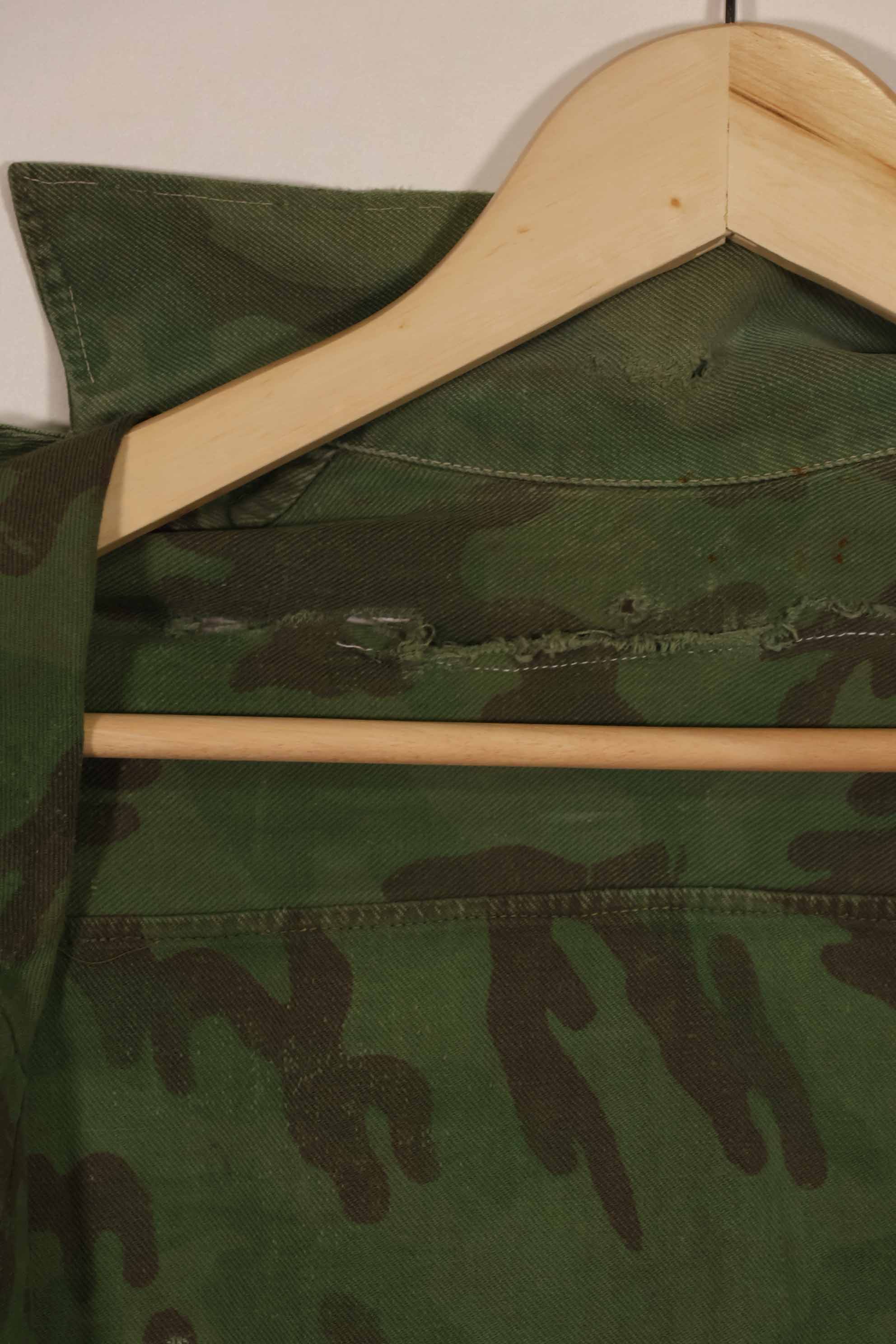 実物　1960年代　ARVN　ローカルメイド迷彩　シャツ　摩耗あり　中古品