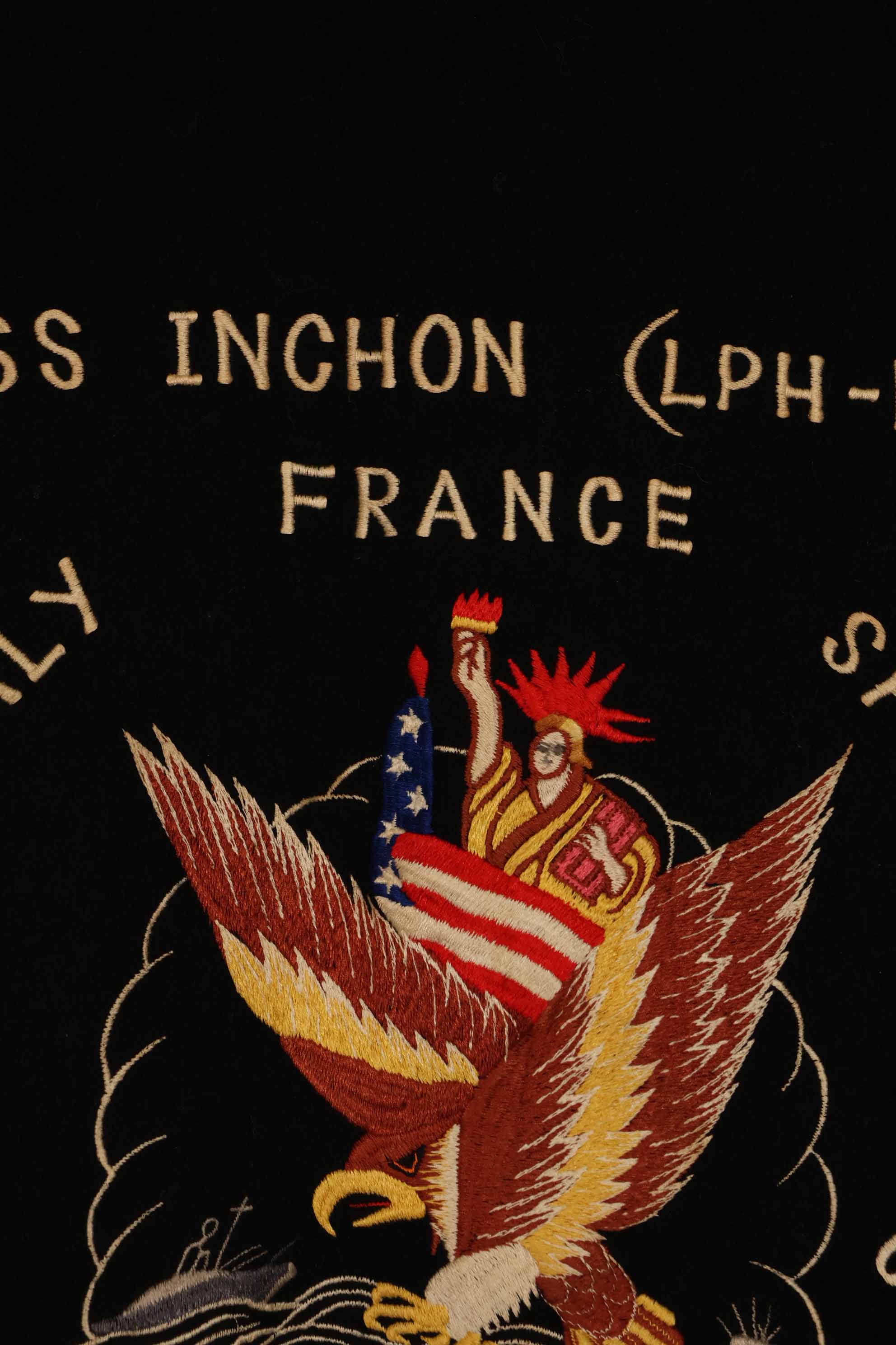 実物　1971-1972 アメリカ海軍　ツアージャケット　USS INCHON　中古品