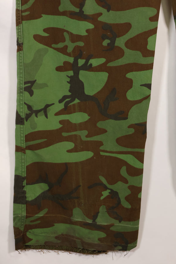 1960年代　ポップリン製　ARVN リーフ迷彩　パンツ　サイズ大きめ　薄手生地　レア品　中古品