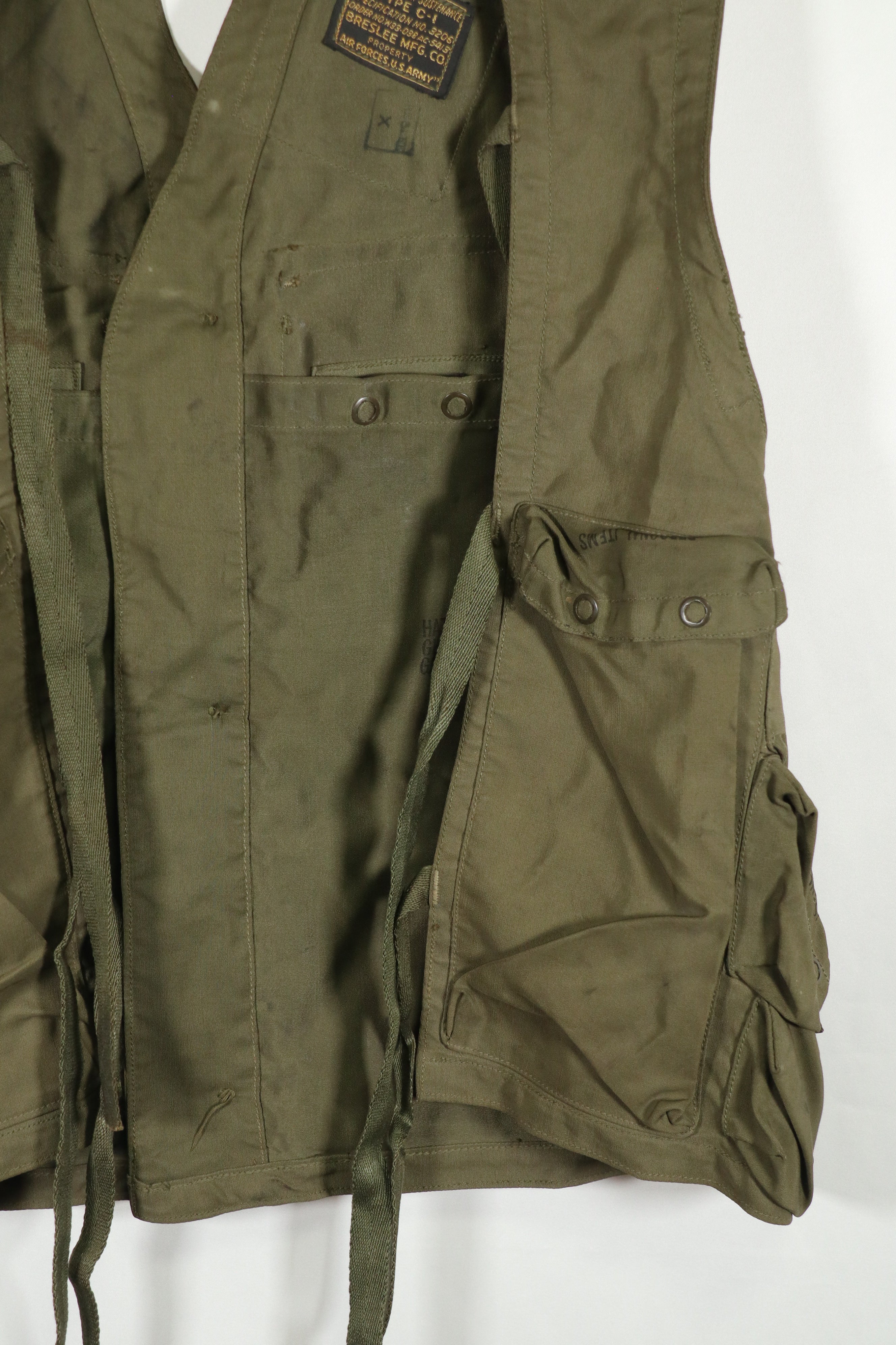 実物　1940年代　アメリカ陸軍航空隊 AAF C-1 サバイバルベスト　中古品