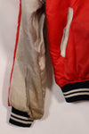 1970年代　日本製　Japan Jacket　中古品　スカジャン　赤白　当時の再現品　修繕あり