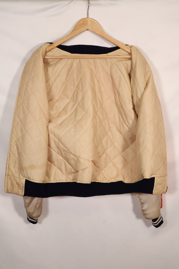 1970年代　日本製　Japan Jacket　中古品　スカジャン　赤白　当時の再現品　修繕あり