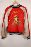 1970年代　日本製　Japan Jacket　中古品　スカジャン　赤白　当時の再現品　修繕あり