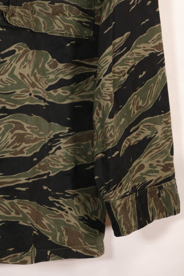 1960年代　US-M　シルバータイガー　タイガーストライプシャツ　着用感少ない　状態良い　中古品