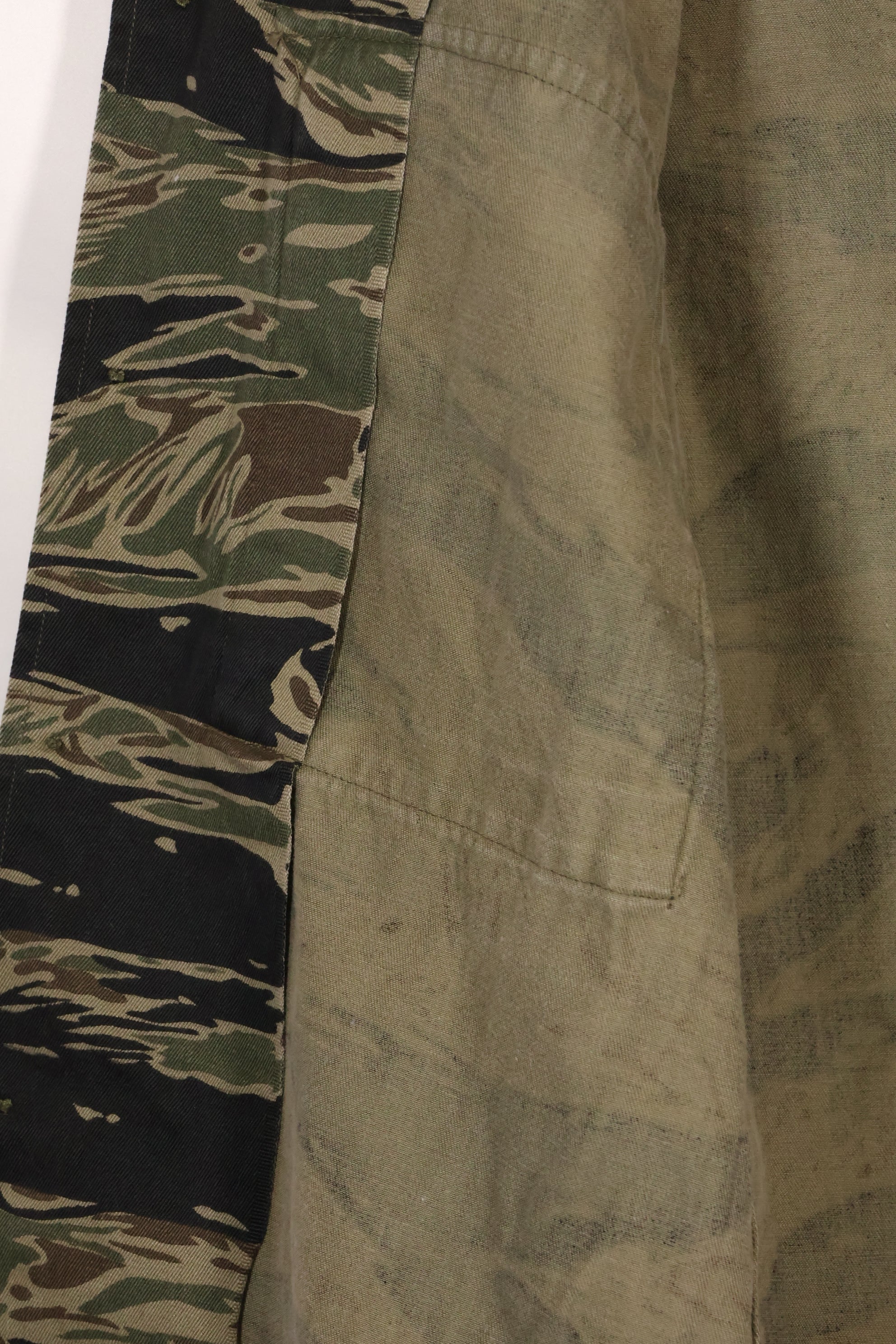 1960年代　US-M　シルバータイガー　タイガーストライプシャツ　着用感少ない　状態良い　中古品