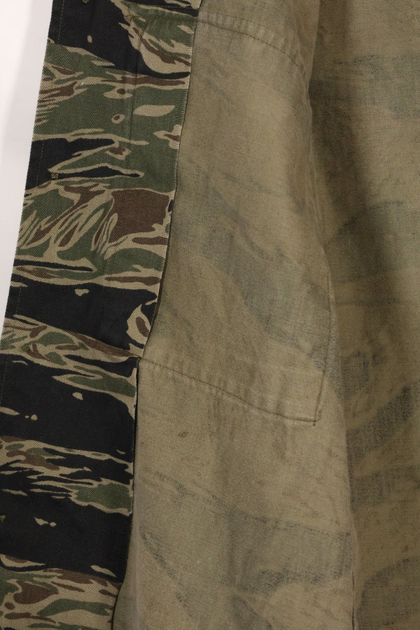 1960年代　US-M　シルバータイガー　タイガーストライプシャツ　着用感少ない　状態良い　中古品