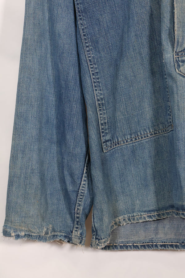 1930年代　アメリカ陸軍　デニム　プルオーバーシャツ　3ボタン　中古品