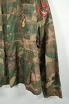 実物生地　南ベトナム　M59 ユーティリティ 空挺シャツ　パッチ後付け　未使用品