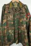 実物生地　南ベトナム　M59 ユーティリティ 空挺シャツ　パッチ後付け　未使用品