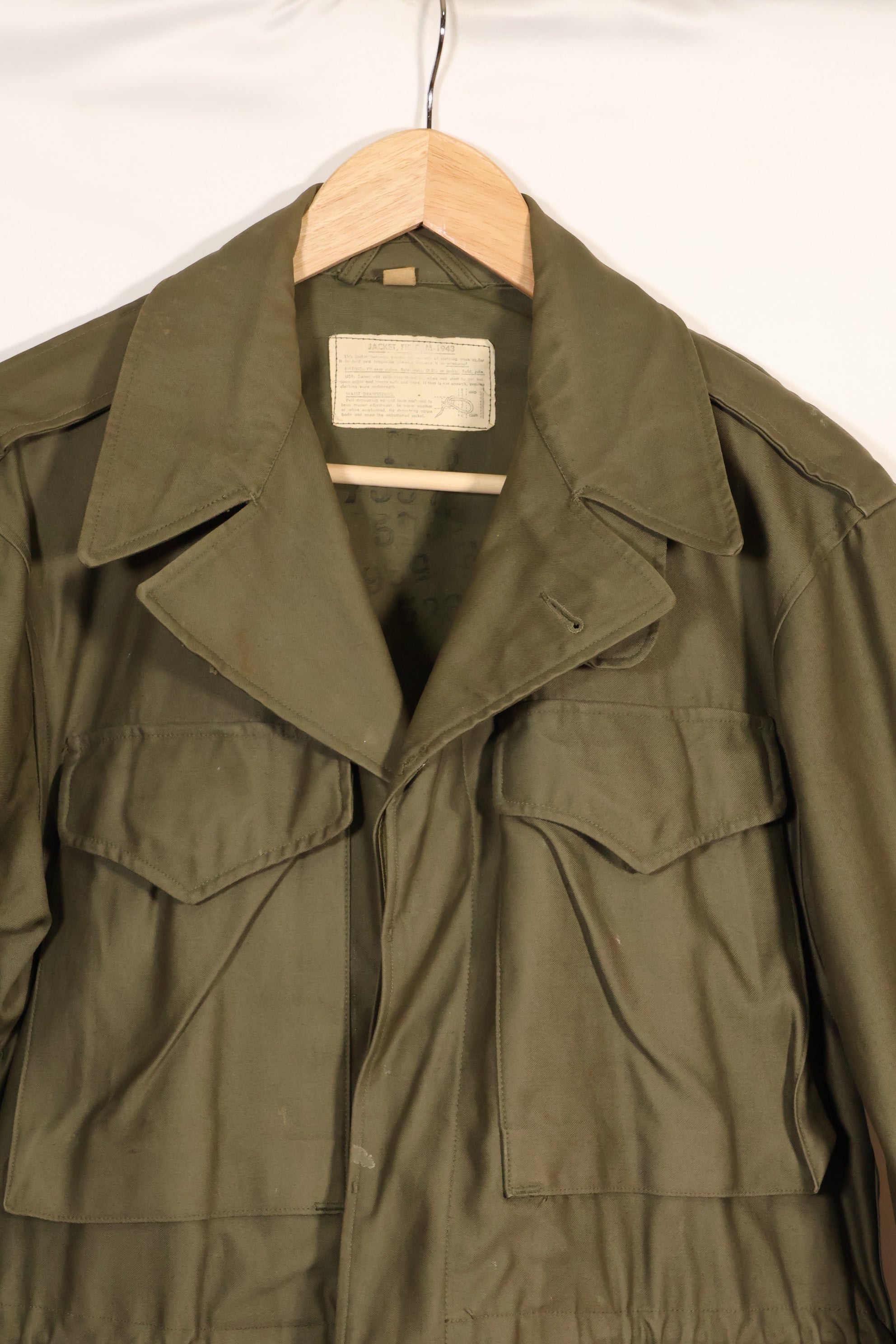 1940年代　アメリカ軍　M43　フィールドジャケット 2nd Inf カスタムペイントジャケット　ほぼ未使用品
