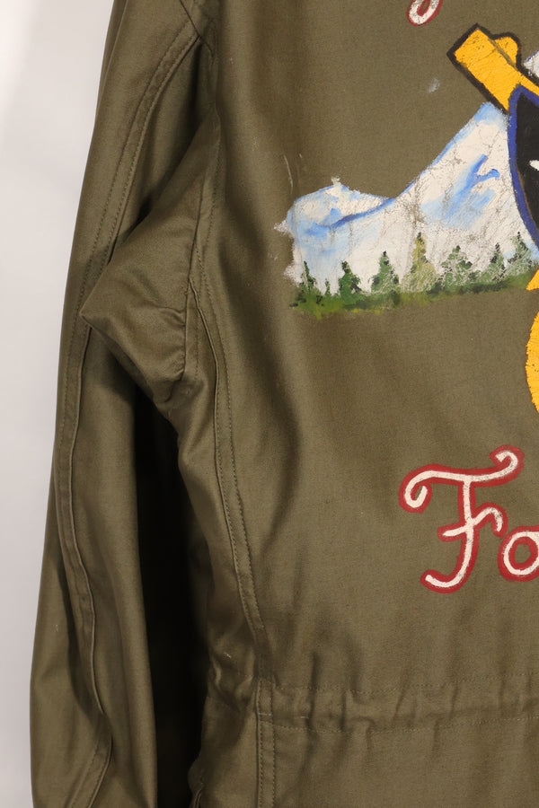 1940年代　アメリカ軍　M43　フィールドジャケット 2nd Inf カスタムペイントジャケット　ほぼ未使用品