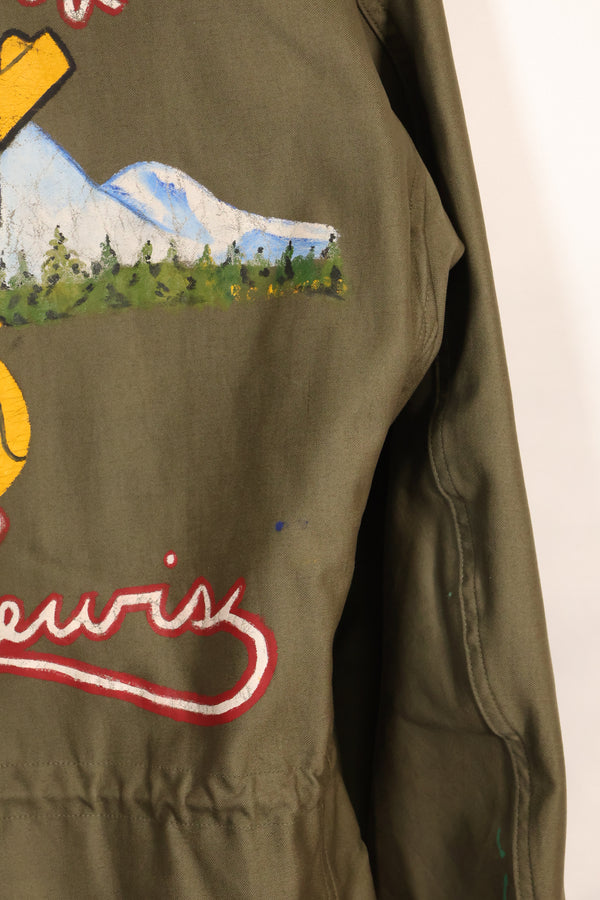 1940年代　アメリカ軍　M43　フィールドジャケット 2nd Inf カスタムペイントジャケット　ほぼ未使用品