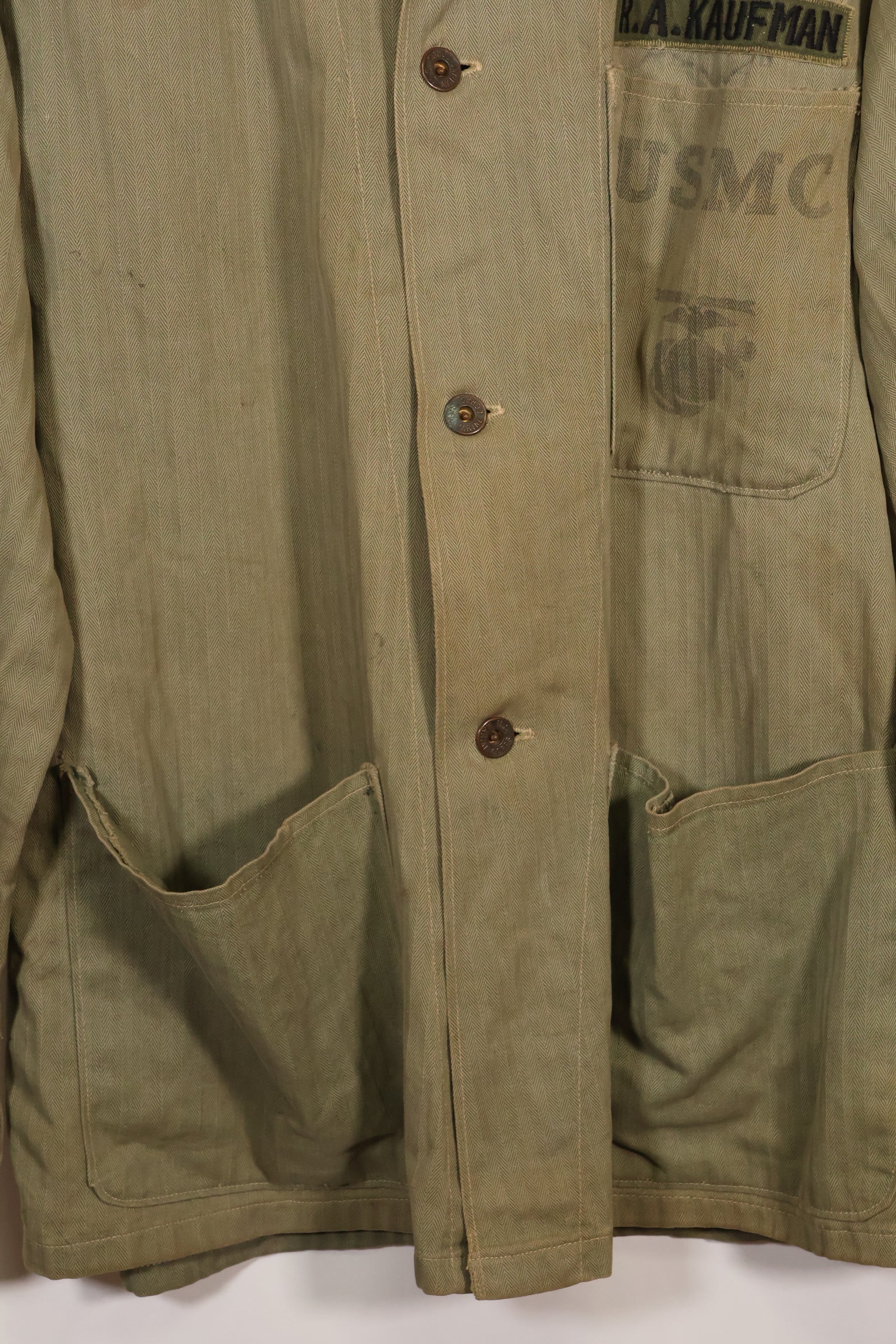 1940年代　アメリカ海兵隊　USMC　P-47　HBT　ユーティリティジャケット　中古品