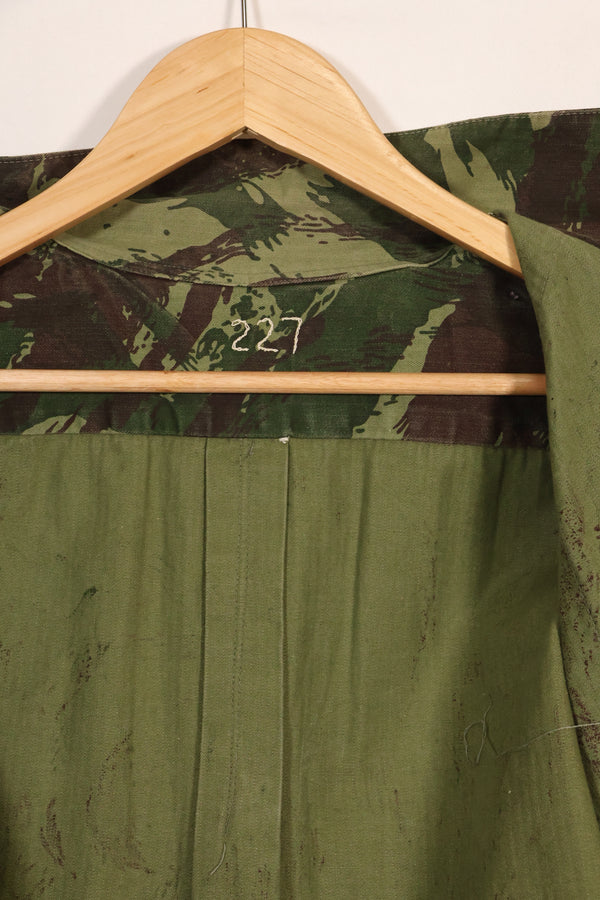 1960年代〜70年代　ポルトガル軍　リザード迷彩　コンバットシャツ　中古品