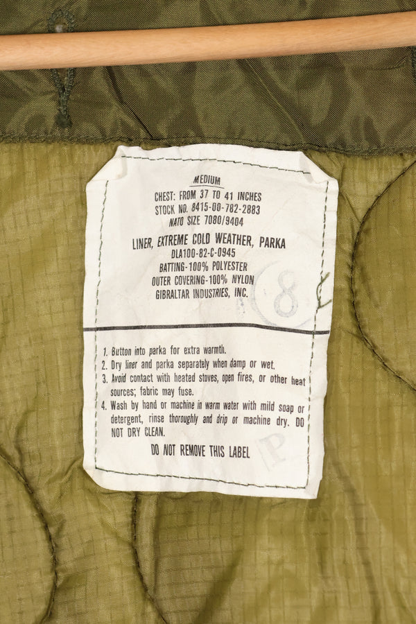 1982年契約　MEDIUM　M65　フィッシュテールパーカー　ライナー　状態良い　中古品