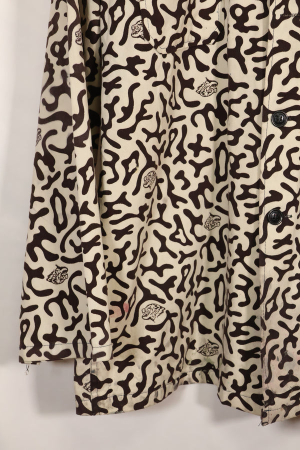 1980年代　韓国　学生用迷彩服　ハングル迷彩　シャツ　ほぼ未使用　A