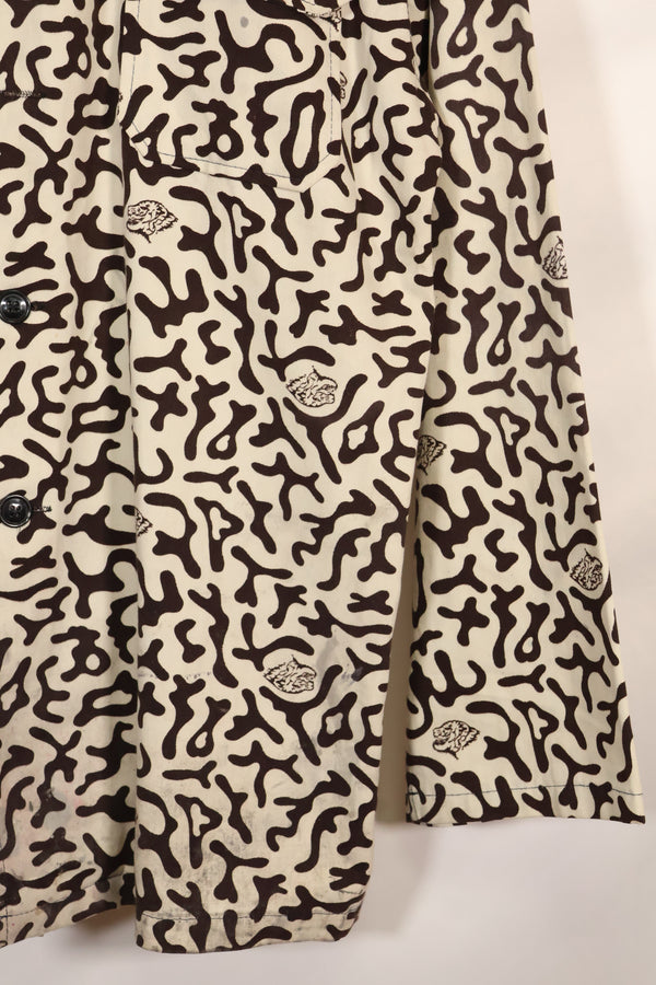 1980年代　韓国　学生用迷彩服　ハングル迷彩　シャツ　ほぼ未使用　A