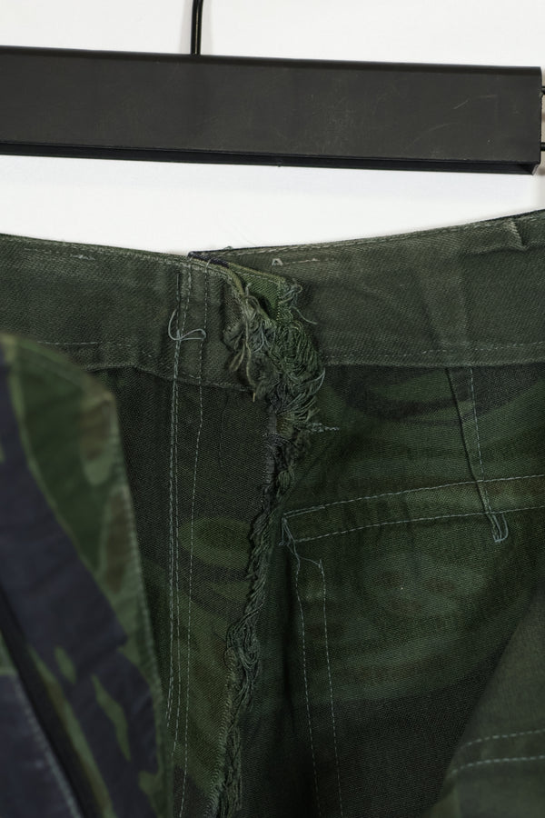 実物　1970年代　レイトウォー　タイガーストライプ　パンツ　中古品　黒染めあり