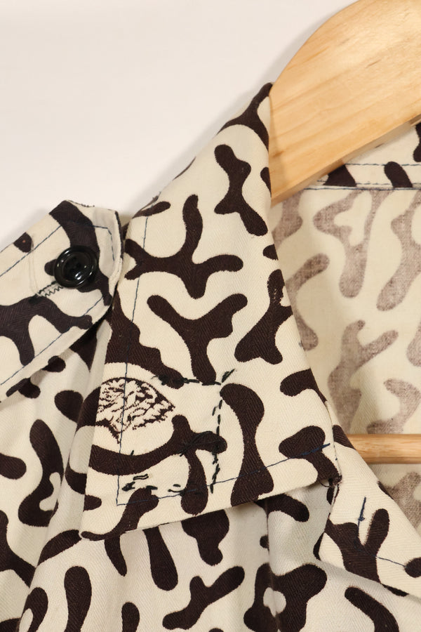 1980年代　韓国　学生用迷彩服　ハングル迷彩　シャツ　ほぼ未使用　A