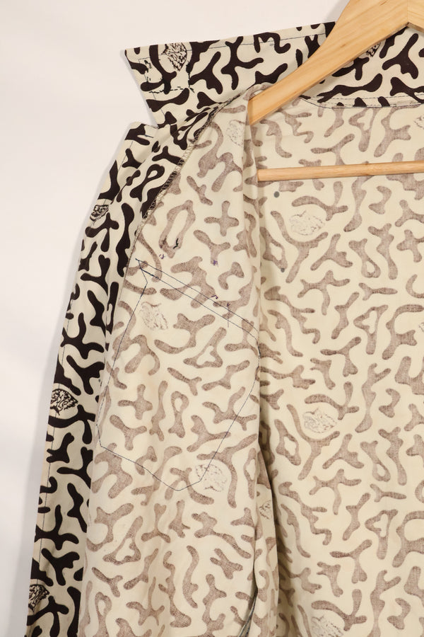 1980年代　韓国　学生用迷彩服　ハングル迷彩　シャツ　ほぼ未使用　A